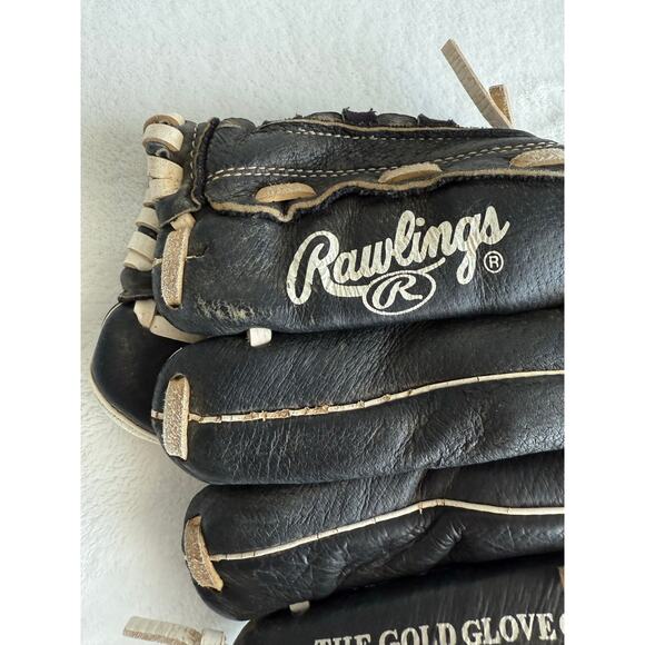 Rawlings Highlight 12.5 inch Baseball Softball Glove Black White HFP125BW RHT‎ - Picture 4 of 7